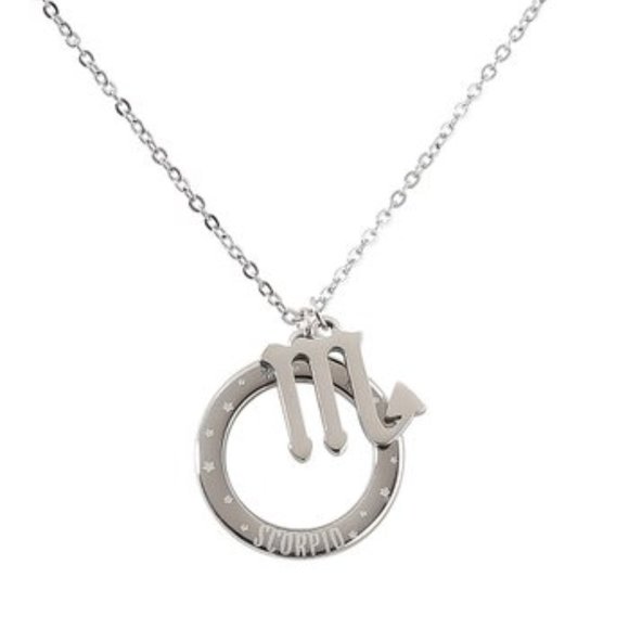 NWT Quotes by Izzy and Oliver Stainless Steel Scorpio Pendant Necklace - Picture 1 of 2